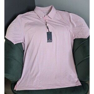 Michel Rouen Men's Performance Polo NWT Sz M Pink